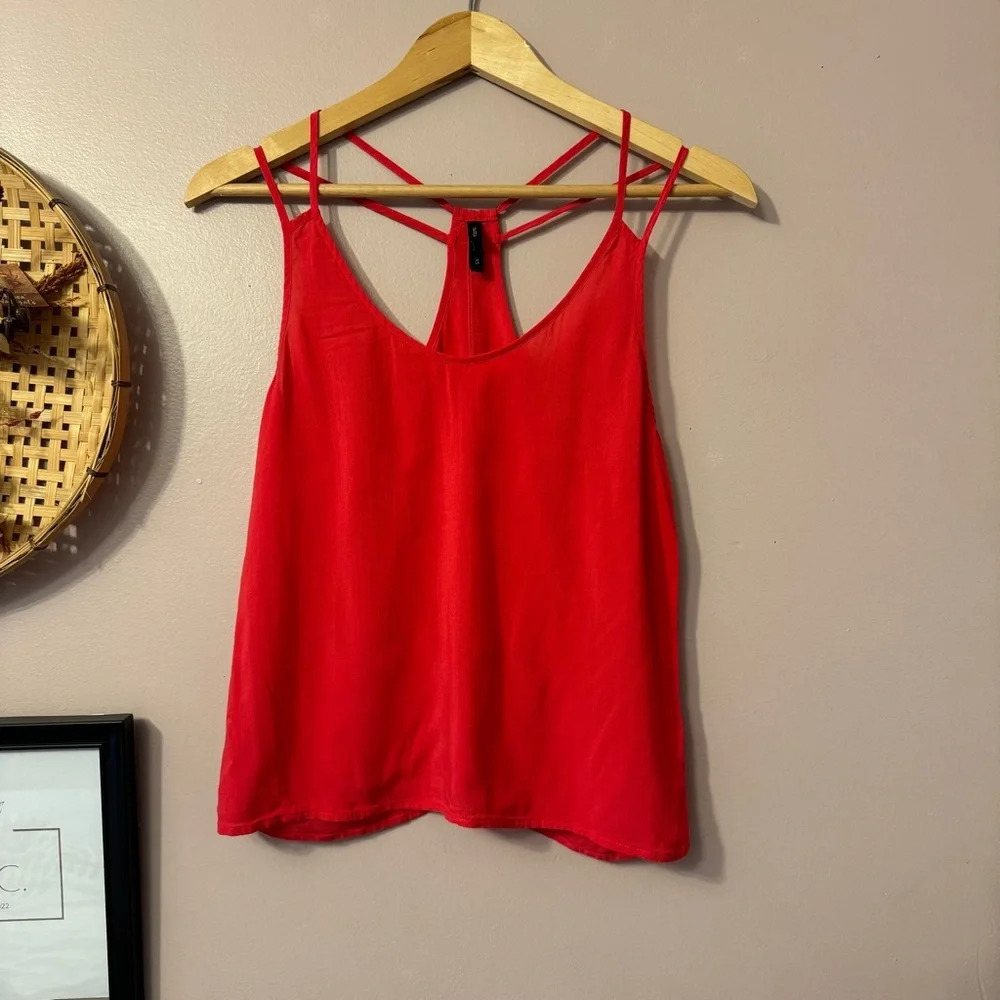 Aritzia Talula Red Strappy Top